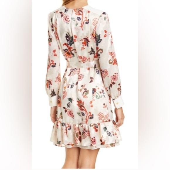 TORY BURCH SILK BURNOUT SHIFT DRESS IN IVORY MOUNTAIN
PAISLEY SZ 00 - Picture 3 of 14